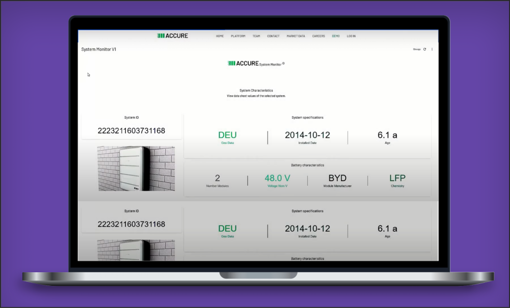 The Accure Battery Intelligence App